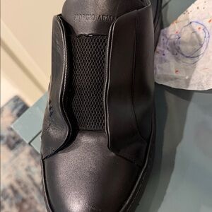 Giorgio Armani Men's Black Slip-On Sneaker